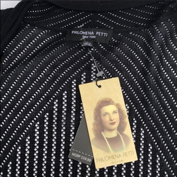 Philomena Petti black cardigan medium NWT - Picture 11 of 14